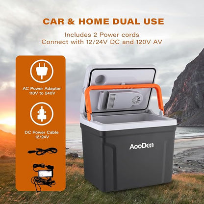 Upgrade 27 Quart Electric Car Cooler and Warmer