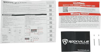 Rockville VOL70200 SS 200W 70V Wall Volume Control Zone Controller, Stainless