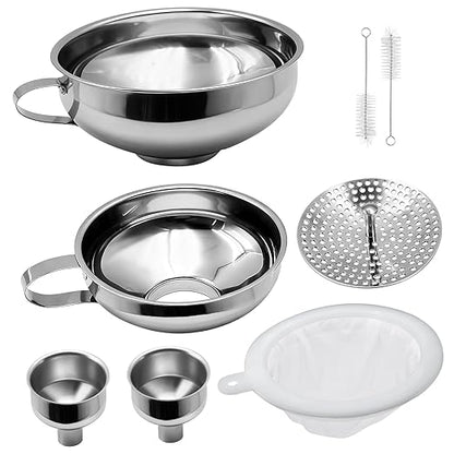 6 Pack Stainless Steel Canning Funnel