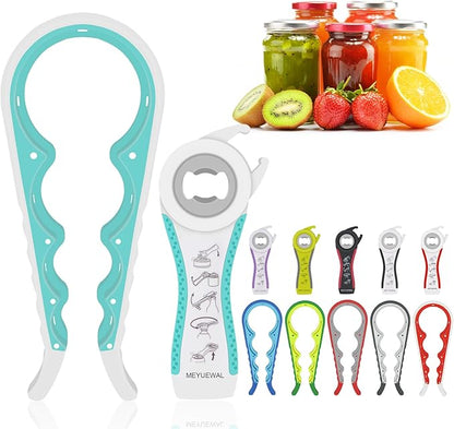 Jar Opener for Weak Hands - 5 in 1 Multi Function Can Opener Bottle Opener Kit