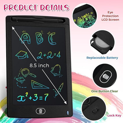 Zhehao 20 Pack LCD Writing Board for Kids, 8.5 Inches Doodle Reusable Screen Drawing Pad Erasable Painting Pads Educational Toy for 3-8 Years(Black)