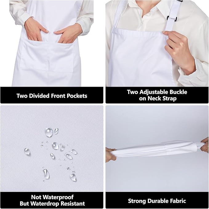 Jubatus 12 Pack 100% Cotton Aprons Bulk