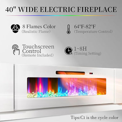 AMERLIFE Fireplace TV Stand