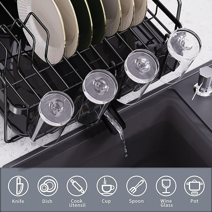 Runnatal Dish Drying Rack Extendable, Large Dish Rack