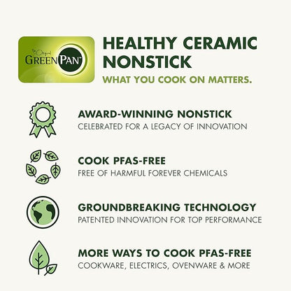 GreenPan 12 Piece Nonstick Swift Cookware Set, Ceramic PFAS-Free Pots & Pans