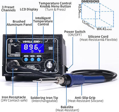YIHUA 939D+ I Soldering Station, 75 Watt Equivalent