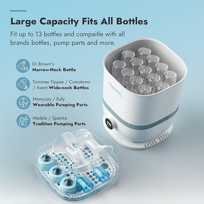 Papablic Bottle Sterilizer and Dryer Pro Max, 13 Bottles Extra-Large Capacity