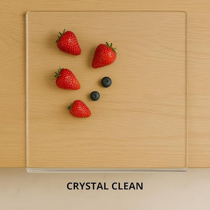 Acrylic Cutting Board with Counter Lip, Non-Slip Cutting Board