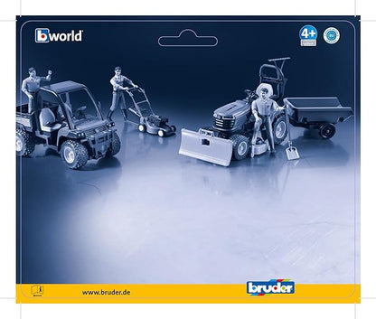 Bruder 62103 bworld Gardener w Lawn Mower and Accessories