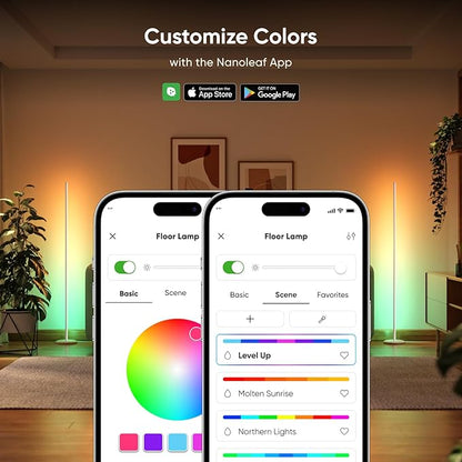 Nanoleaf Matter Smart Floor Lamp, LED Standing Lamps Work