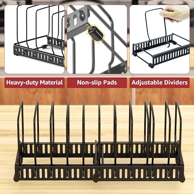 HzTinT 2PACK Cutting Board Organizer, Adjustable Divider Cutting Board Holder
