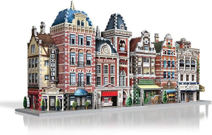 Wrebbit3D Hotel 3D Puzzle | Urbania Collection | 295 Jigsaw Puzzle Pieces | Charming and Unique Streetscape of a Small Town