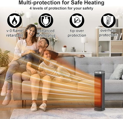 Portable Space Heater, 1500W Ceramic Heating Fan