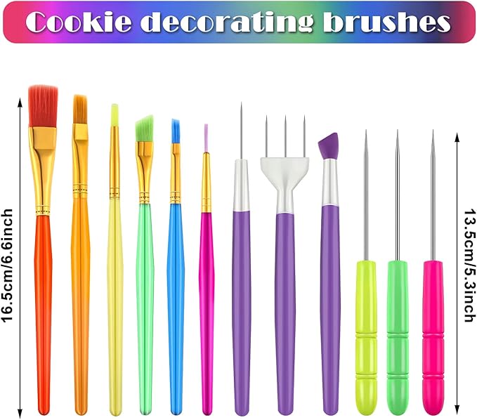 Boao 15 Pcs Cookie Decorating Supplies Tool Set Includes 6 Cookie Decorating