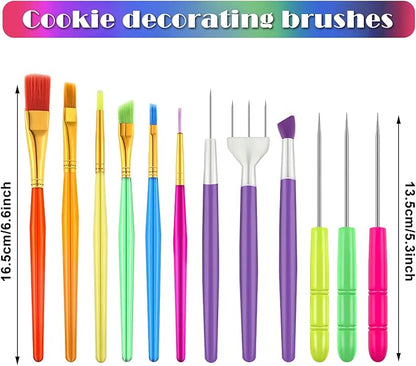 Boao 15 Pcs Cookie Decorating Supplies Tool Set Includes 6 Cookie Decorating