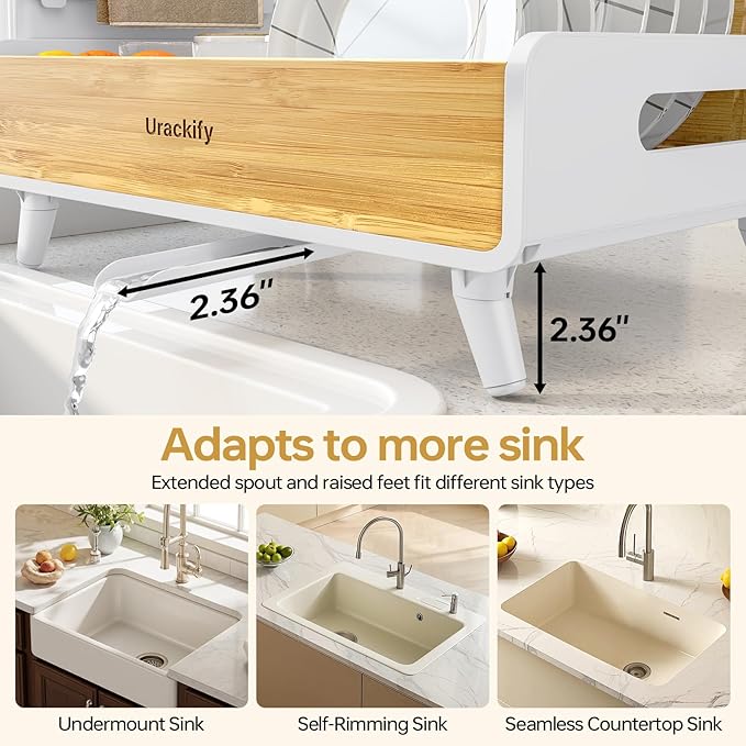 Urackify Dish Drying Rack for Kitchen Counter