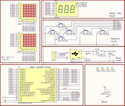 Soldering Practice Kit DIY 5 Retro Classic Games Plug-in Circuit Kit Learn Soldering Kit for Beginners