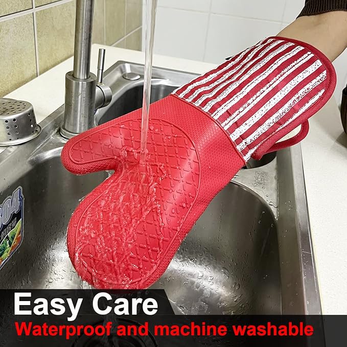 Alselo Silicone Oven Mitts Heat Resistant 932℉
