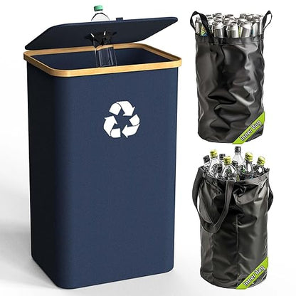 Recycling Bin for Kitchen Indoor Home, Large 100L/ 26 Gallon Recycle Bin