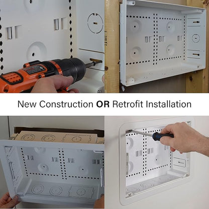 Legrand - OnQ Cable Management, In-Wall Media Box, Dual Purpose Structured