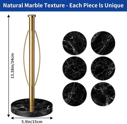 YIGII Heavy Marble Base Paper Towel Holder Countertop