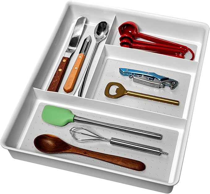madesmart 4 Compartment Drawer Organizer, Office Tools, & Small Household Items