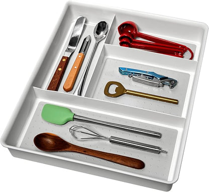 madesmart 4 Compartment Drawer Organizer, Office Tools, & Small Household Items