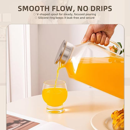 Glass Pitcher, 3.6L Glass Water Pitcher