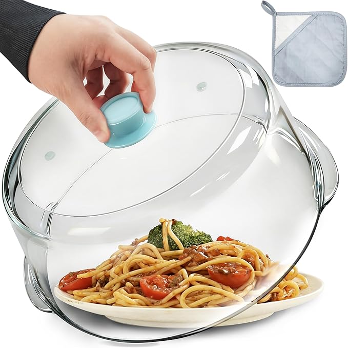 Tall Glass Microwave Splatter Cover