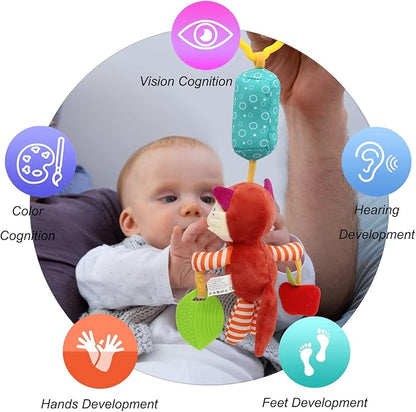 BLOOBLOOMAX Sock rattles for Babies 0-24 Months Baby Animal Foot Finder Educational Toys