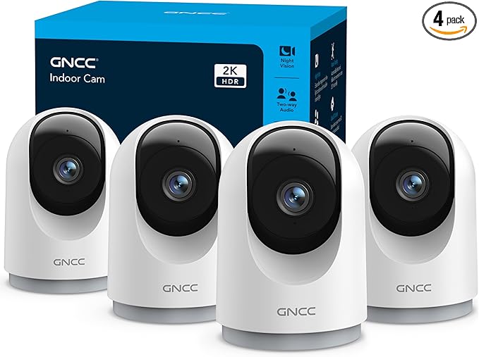 GNCC 2K Security Cameras 4pcs, Home Security Camera Indoor