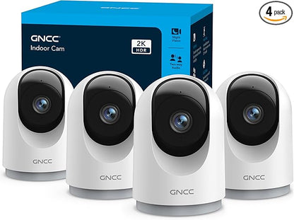 GNCC 2K Security Cameras 4pcs, Home Security Camera Indoor