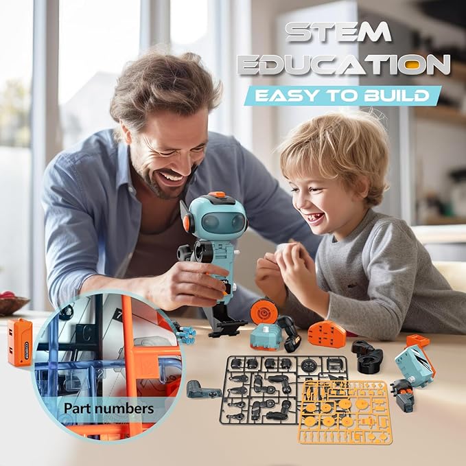 STEM Circuits Robot Building Toys for Kids Ages 8-12+ Year Old, 3 in 1 Remote Control & Programming Robotics Kit, Electric Science Projects Set, Ideal Gift for Boys Girls Ages 12-16