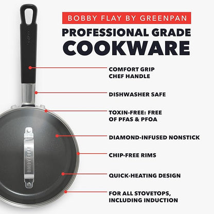 GreenPan x Bobby Flay 2.5QT Nonstick Saucepan
