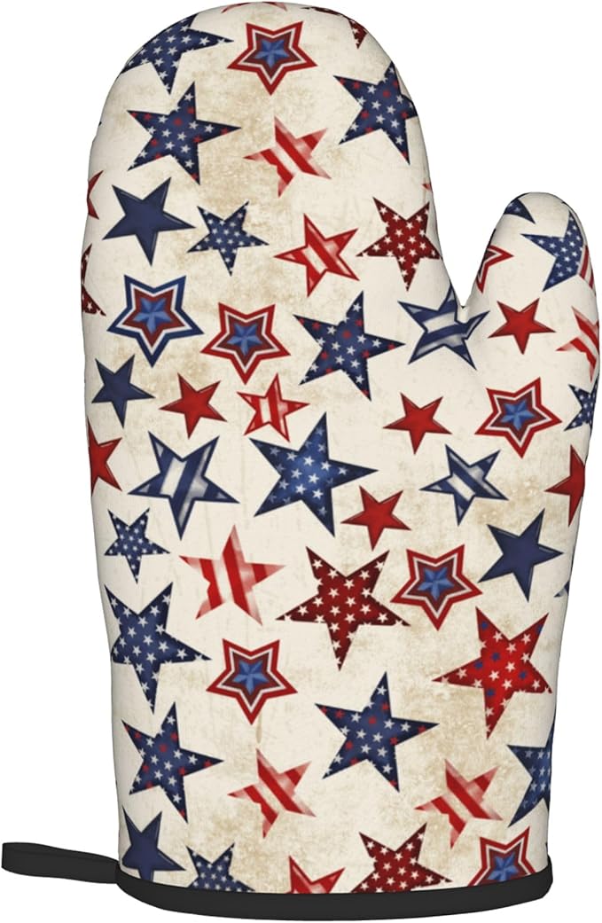 Patriotic Stars Oven Mitts
