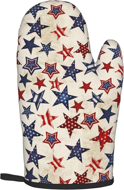 Patriotic Stars Oven Mitts