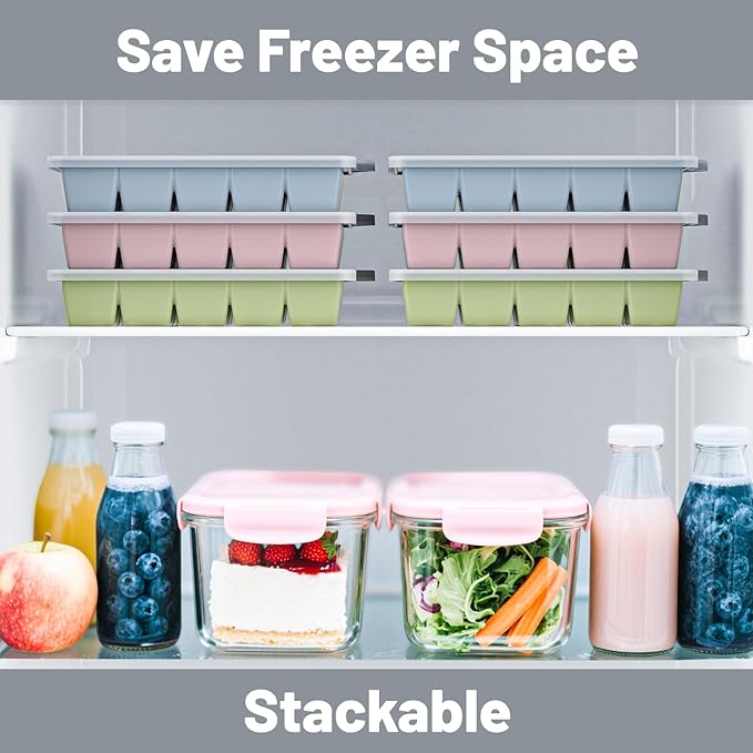 Silicone Ice Cube Tray 3 Pack
