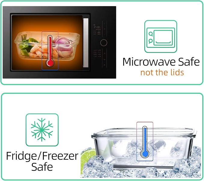 C CREST Glass Containers for Food Storage