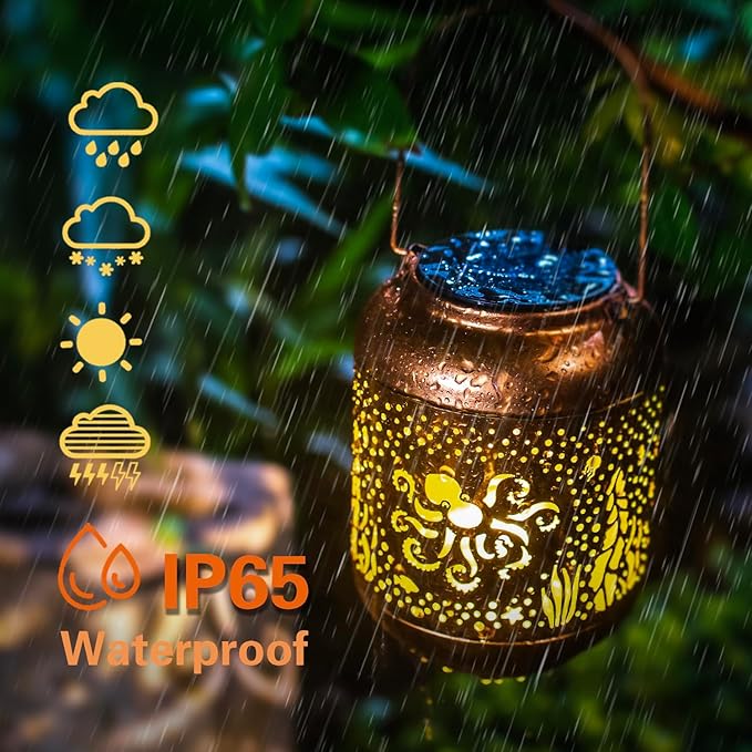 Octopus Solar Lanterns Outdoor Waterproof,Hanging Solar Lights Octopus Gifts for Women Men Metal LED Decorative Light for Yard,Patio,Lawn,Tabletop,Pathway,Landscape,Garden Decor