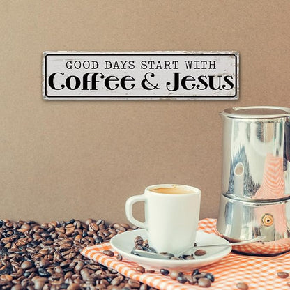Coffee Signs for Coffees Station Decor, Good Days Start