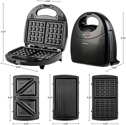 OVENTE Electric Sandwich, Panini and Waffle Maker Set