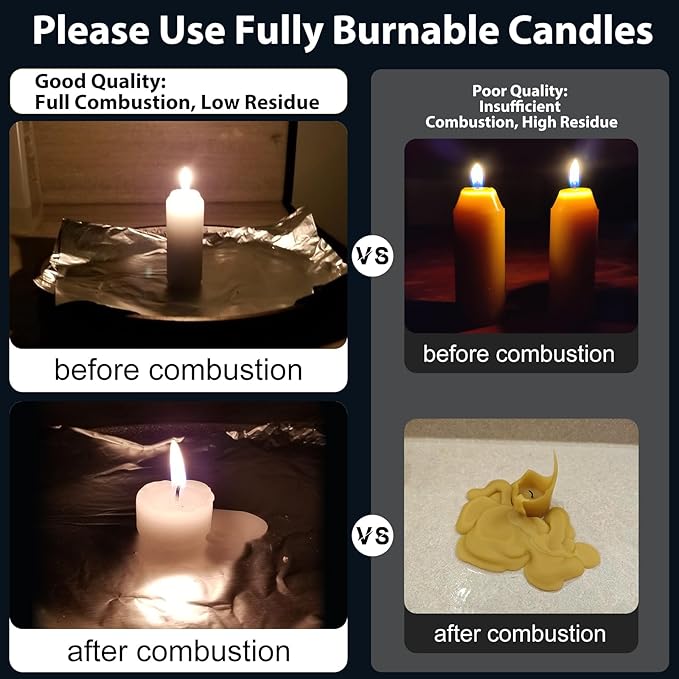 Candle Lantern, Camping Gear for Campers and Emergency Use, Without Candles (Upgrade Green)