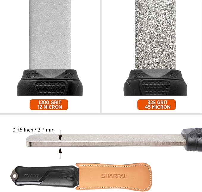 SHARPAL 127N Dual-Grit Diamond Sharpening Stone File Garden Tool Knife Sharpener