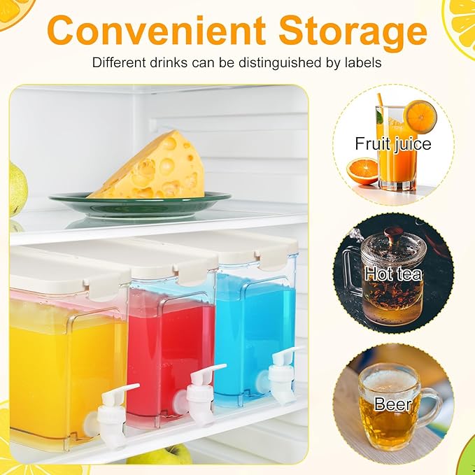 Mumufy 3 Set Plastic Drink Dispensers