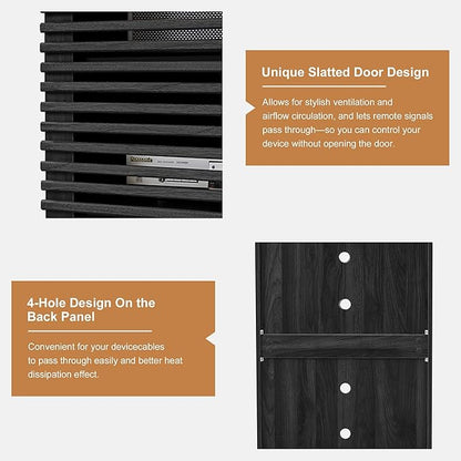 LEVNARY 5-Tier AV Media Cabinet