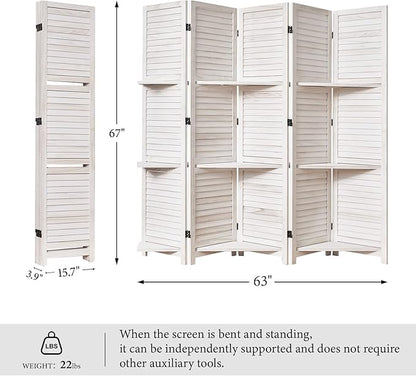 Partition Room Dividers, Folding Wood Privacy Screen