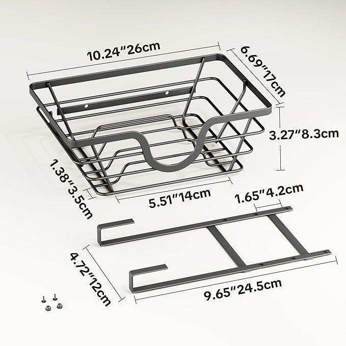 TIDIIABODE Pot Lid Organizer, Adjustable Kitchen Pot Lid Holder Inside Cabinet