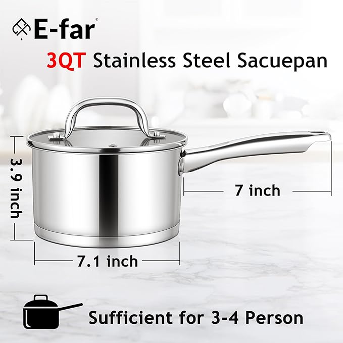 E-far Stainless Steel Saucepan