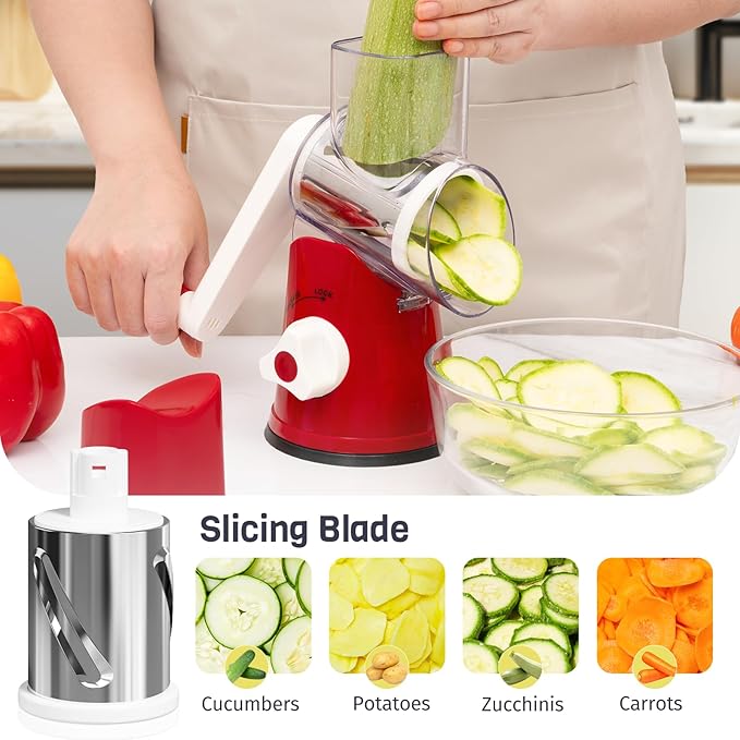 Cheese Grater Hand Crank, Rotary Cheese Shredder