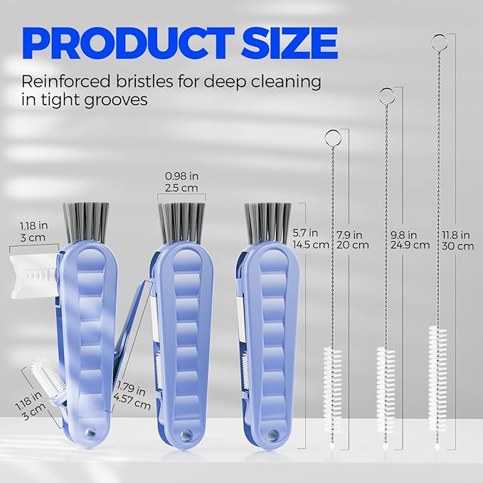 6 Pack Holikme 4 in 1 Cup Lid Cleaning Brush Set